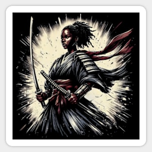 Afro Samurai Girl Sticker